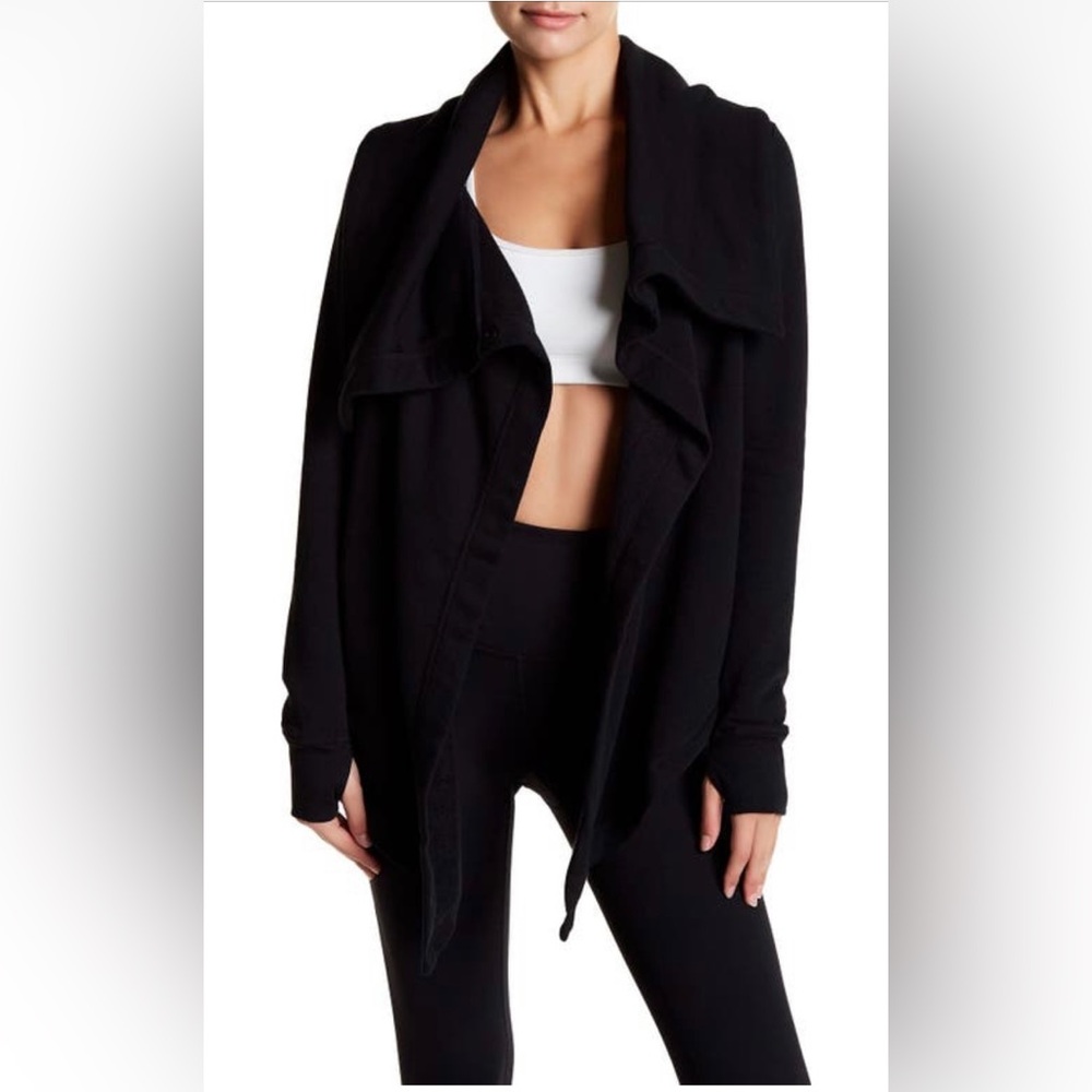 New Black Zella Drape Collar Cardigan- Sz: XS
